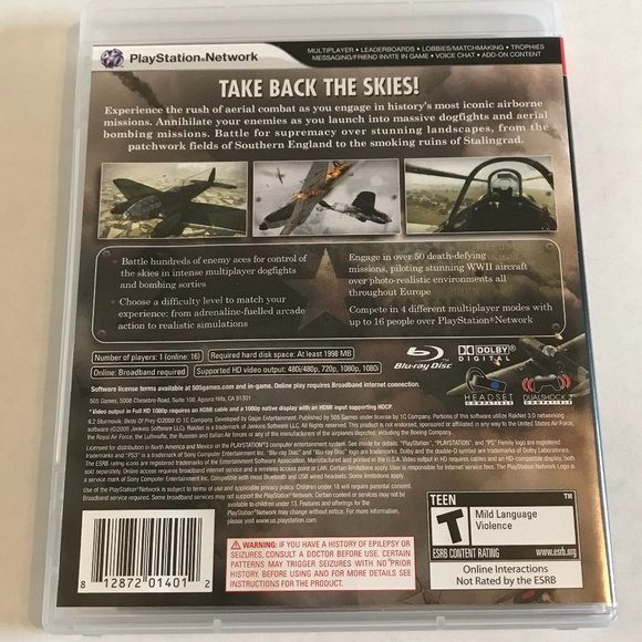 PS3 IL-2 Sturmovik "Birds of Prey" video game - Picture 3 of 4